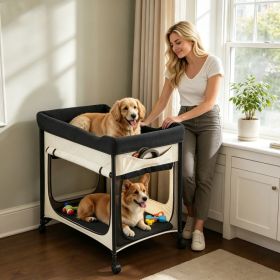 Elevated Dog Bed with Waterproof Oxford for Closet