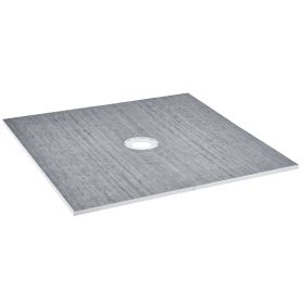 Shower Curb Kit, 72"x72" Shower Pan Kit with 6.3" Central Drain, Lightweight EPS Shower Installation Kits with 2 Waterproof Cloths