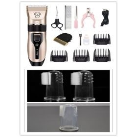 Professional Low Noise Pet Hair Clipper  Easy Grooming For Dogs & Cats (Option: Style D white 3pcs)