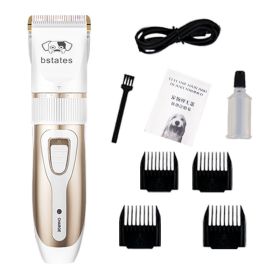 Professional Low Noise Pet Hair Clipper  Easy Grooming For Dogs & Cats (Option: White Standard Edition)