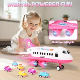 Princess Airplane Toy Set  Includes Airplane, Princess Car, Road Signs, And Road Barriers  Birthday & Christmas Gift Suitable For Girls (Option: Toy Gift Set)
