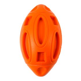 Pet Supplies Dog Toys Rubber Sounding Rugby Wear-Resistant Bite-Resistant Sounding Dog Ball (Option: Orange)