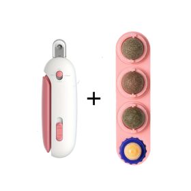 4 In 1 Rotating Catnip Silver Vine Ball Teeth Cleaning Acne Prevention Digestive Health Wall Stick On Toy Edible Safe Material (Option: Set1)