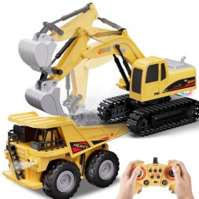 Remote Control Excavator Construction Vehicle Set  Educational Construction Toy For Children (Option: 1set)