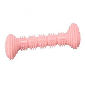 Dog Rubber Chew Toys Cute Bone Shape Teeth Cleaning And Grinding Soft Puppy Teething Chew Toys For Small Medium Dogs Pink (Option: Default)